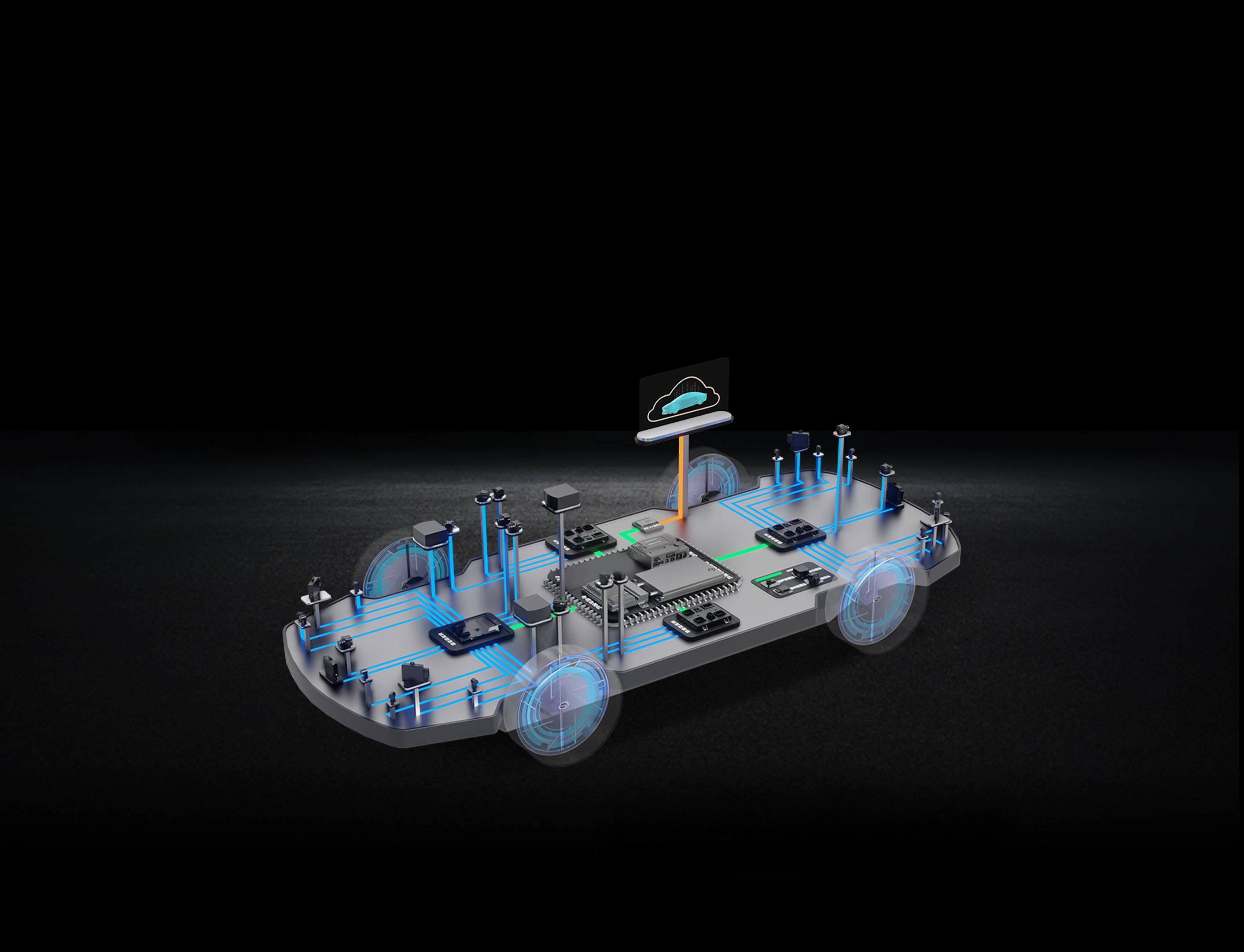 Car chassis background